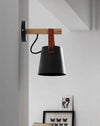 Nordic personalized leather belt bedroom wall lamp