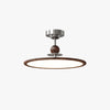 Medieval style walnut color ceiling lamp