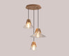 Japanese style simple ash wood restaurant chandelier