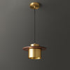 Retro all-copper single-head chandelier