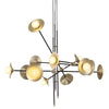 Creative golden trumpet chandelier