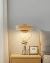 Solid wood LED wall light