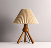 Japanese style pleated bedside table lamp