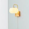 Creative cotton shape solid wood wall lamp