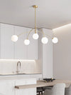 Geometric line molecular magic beans chandelier