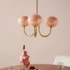 Cream Bauhaus Glass Chandelier