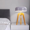 Solid wood tripod table lamp