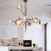 Creative golden trumpet chandelier