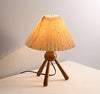 Japanese style pleated bedside table lamp