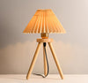 Japanese style pleated bedside table lamp