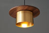 Retro all-copper single-head chandelier