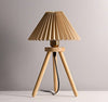 Japanese style pleated bedside table lamp