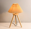 Japanese style pleated bedside table lamp