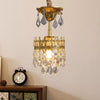 Vintage brass crystal chandelier