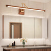 Foldable wood grain color LED mirror front wall lamp