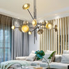 Creative golden trumpet chandelier