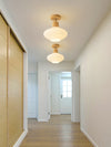 Cream style solid wood ceiling lamp