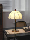 French retro solid wood table lamp