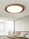 Ultra-thin walnut bedroom ceiling lamp