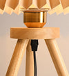 Japanese style pleated bedside table lamp