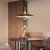 Retro walnut grain color liftable dining room chandelier