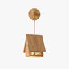 Nordic Japanese style solid wood bedroom bedside cabin wall lamp