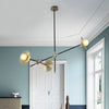 Creative golden trumpet chandelier