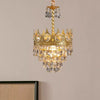 Vintage brass crystal chandelier