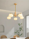 Rubber Wood Pumpkin Chandelier