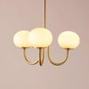 Cream Bauhaus Glass Chandelier