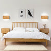 Japanese style LED solid wood wall lamp