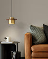 Retro all-copper single-head chandelier