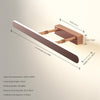 Coffee color retractable mirror front wall lamp