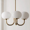 Cream Bauhaus Glass Chandelier