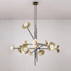 Creative golden trumpet chandelier