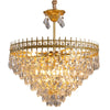 Vintage brass crystal chandelier