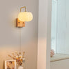 Creative cotton shape solid wood wall lamp