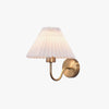 Pleated fabric bedroom bedside wall lamp