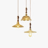 American style glass chandelier vintage walnut