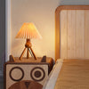 Japanese style pleated bedside table lamp