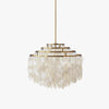 French style living room shell chandelier