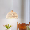 Original wood cream style rattan chandelier