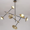 Creative golden trumpet chandelier