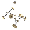 Creative golden trumpet chandelier