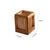 Square solid wood bedside table lamp