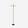 Pleated vintage floor lamp