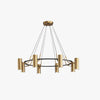 Retro golden wrought iron chandelier