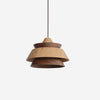 Vintage solid wood flying saucer chandelier