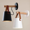 Nordic personalized leather belt bedroom wall lamp