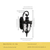Retro outdoor waterproof villa door balcony corridor wall lamp
